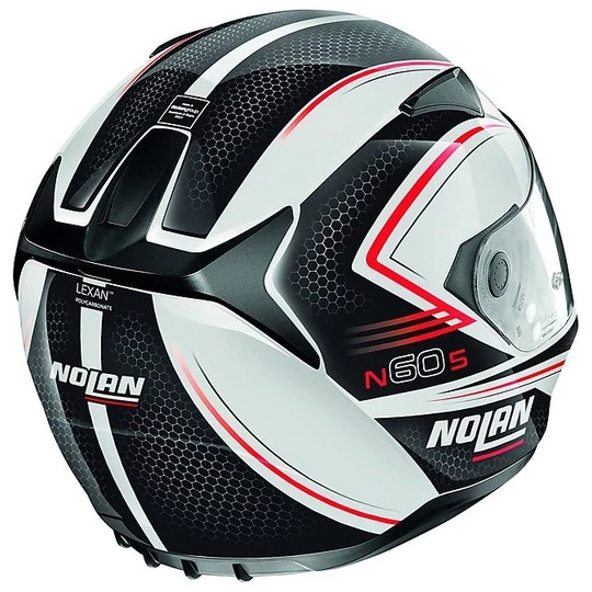 Casque De Moto Intégral Nolan N60.5 Rapid 044 Blanc Brillant – Image 3