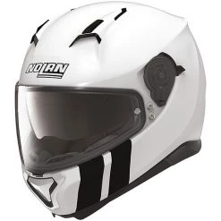 Casque De Moto Intégral Nolan N87 Martz N-Com 027 Blanc Noir Brillant