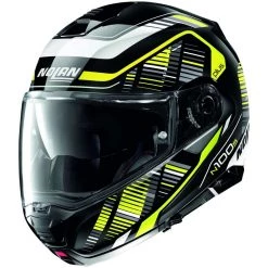 Casque De Moto Modulaire Approbation P/J Nolan N100.5 Plus STARBOARD N-Com 046 Glossy Yellow