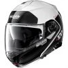 Casque De Moto Modulaire Approuvé P / J Nolan N100.5 Plus DISTINCTIVE N-Com 022 White Metal