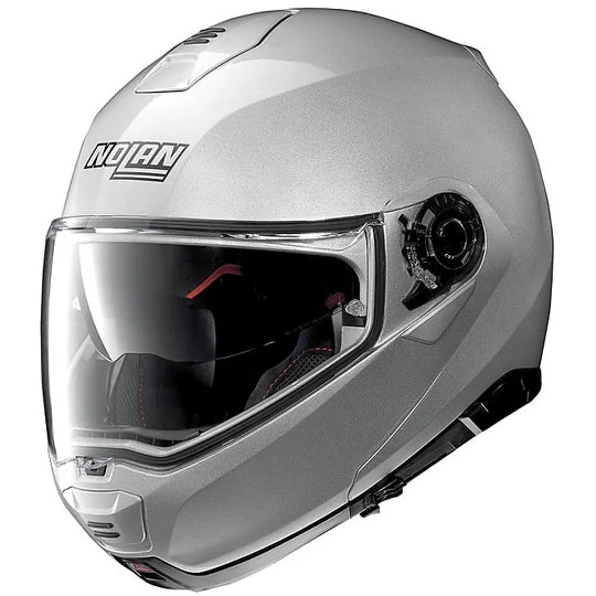 Casque De Moto Modulaire Nolan N100.5 Classic N-Com Platinum Silver 01
