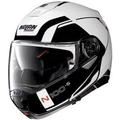 Casque De Moto Modulaire Nolan N100.5 Consistency N-Com 019 White Metal