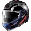 Casque De Moto Modulaire Nolan N100.5 Consistency N-Com 029 Chrome Rayé