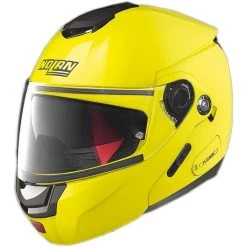Casque De Moto Modulaire Nolan N90.2 Haute Visibilité N-COM Jaune Fluo