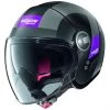 Casque De Moto Nolan N21 Visor Spheroid 052 Mini-Jet Matt Black Purple
