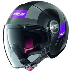 Casque De Moto Nolan N21 Visor Spheroid 052 Mini-Jet Matt Black Purple