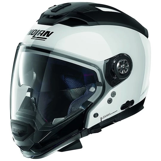 Casque De Moto ON-OFF Nolan N70.2 GT Special N-Com 015 Pure White Crossover