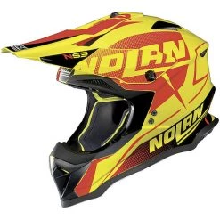 Casque Moto Cross Enduro Nolan N53 Sidewinder 041 Led Jaune