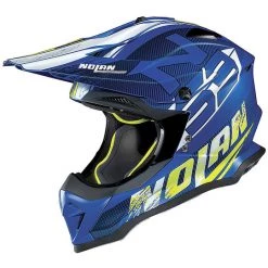 Casque Moto Cross Enduro Nolan N53 Whoop 048 Denim Matt Blue