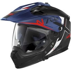Casque Moto Crossover Nolan N70.2 X BUNGEE N-Com 038 Matt Black Blue
