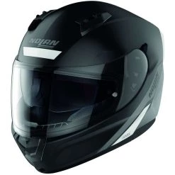 Casque Moto Intégral Nolan N60.6 STAPLE 040 Noir Mat Blanc