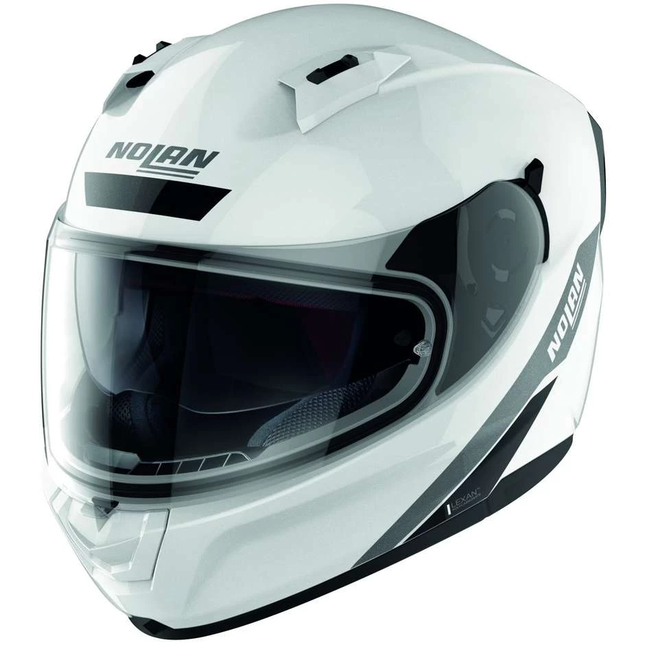 Casque Moto Intégral Nolan N60.6 STAPLE 043 Blanc Brillant