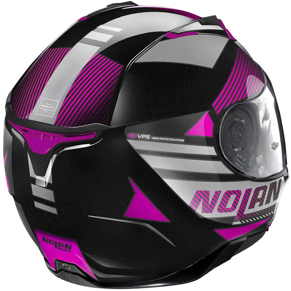 Casque Moto Intégral Nolan N87 JOLT N-Com 103 Black Metal Rose – Image 2