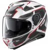 Casque Moto Intégral Nolan N87 Plus OVERLAND N-Com 035 Blanc Métal Rouge