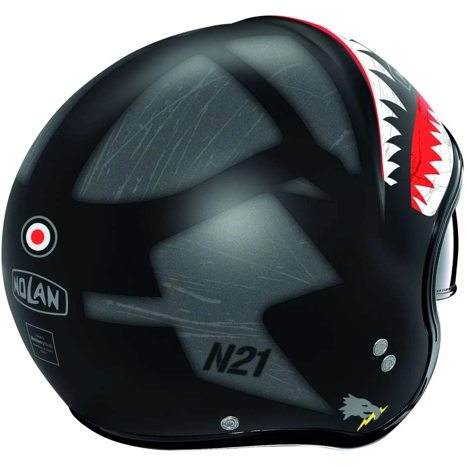 Casque Moto Jet Nolan N21 SKYDWELLER 108 Noir Mat – Image 4