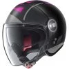 Casque Moto Jet Nolan N21 Visor AVANT-GARDE 075 Matt Black Pink