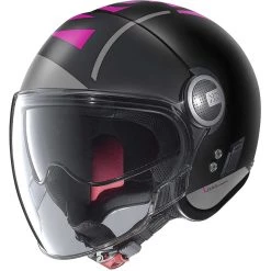 Casque Moto Jet Nolan N21 Visor AVANT-GARDE 075 Matt Black Pink