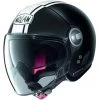 Casque Moto Jet Nolan N21 VISOR DOLCE VITA 099 Noir Mat Blanc