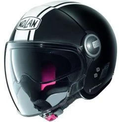 Casque Moto Jet Nolan N21 VISOR DOLCE VITA 099 Noir Mat Blanc