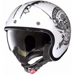 Casque Moto Mini-Jet Nolan N21 Speed Junkies 051 Scratched Matt White
