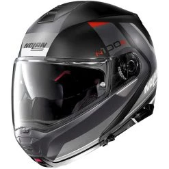 Casque Moto Modulaire Homologation P / J Nolan N100.5 HILLTOP N-Com 047 Noir Mat