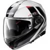 Casque Moto Modulaire Homologation P / J Nolan N100.5 HILLTOP N-Com 048 Métal Blanc