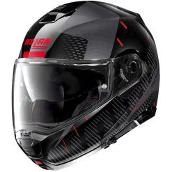 Casque Moto Modulaire Homologation P / J Nolan N100.5 LIGHTSPEED N-Com 054 Black Metal Red