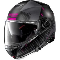 Casque Moto Modulaire Homologation P / J Nolan N100.5 LIGHTSPEED N-Com 055 Matt Black Pink