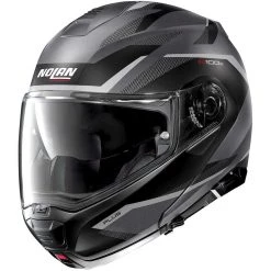 Casque Moto Modulaire Homologation P / J Nolan N100.5 Plus OVERLAND N-Com 031 Lava Grey Opaco