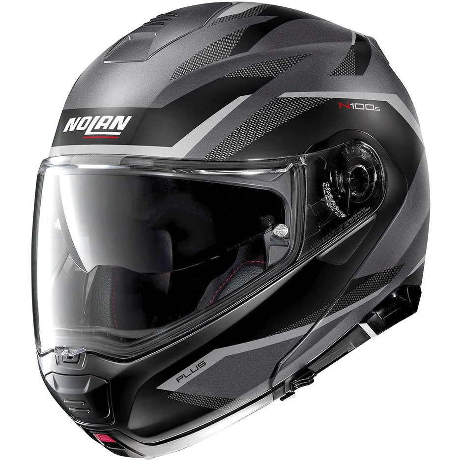 Casque Moto Modulaire Homologation P / J Nolan N100.5 Plus OVERLAND N-Com 031 Lava Grey Opaco