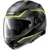 Casque Moto Modulaire Homologation P / J Nolan N100.5 Plus OVERLAND N-Com 033 Lava Grey Matt Yellow