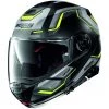 Casque Moto Modulaire Homologation P/J Nolan N100.5 UPWIND N-Com 059 Jaune Mat