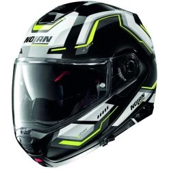 Casque Moto Modulaire Homologation P/J Nolan N100.5 UPWIND N-Com 062 Jaune Brillant