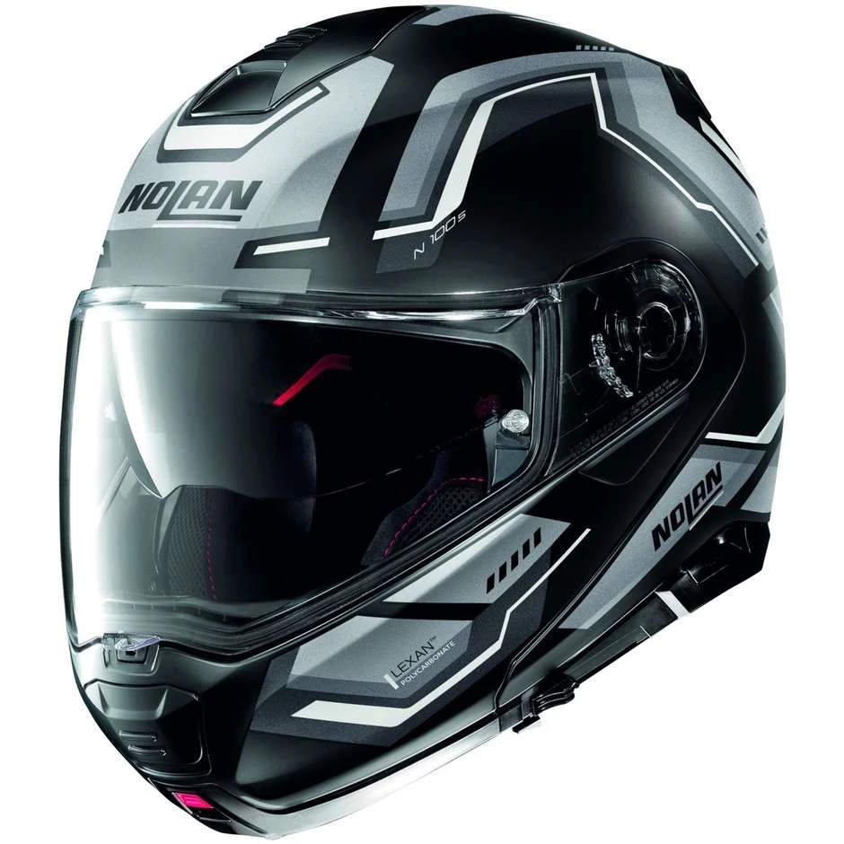 Casque Moto Modulaire P/J Nolan N100.5 UPWIND N-Com 057 Homologation Gris Mat