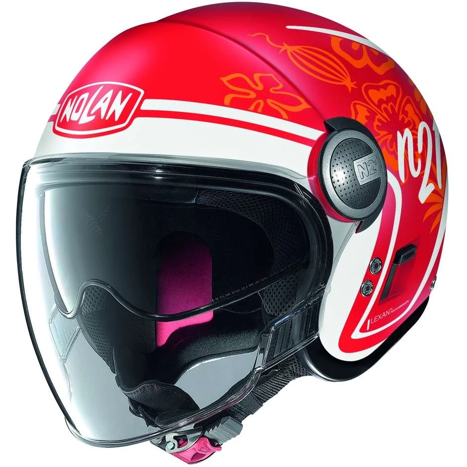 Casque Moto Nolan N21 VISOR PLAYA 087 Corsa Rouge Mat