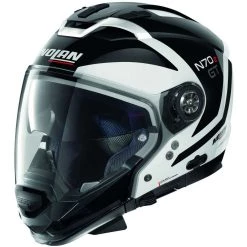 Nolan N70.2 Crossover Casque De Moto GT GLARING N-Com 049 White Metal
