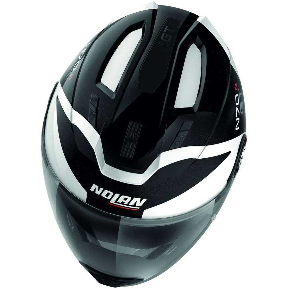 Nolan N70.2 Crossover Casque De Moto GT GLARING N-Com 049 White Metal – Image 3