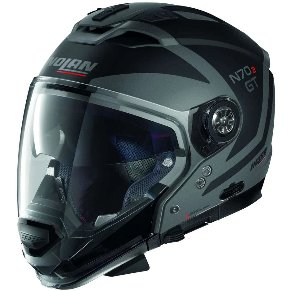Nolan N70.2 Crossover Casque Moto GT GLARING N-Com 046 Lava Grey Opaco