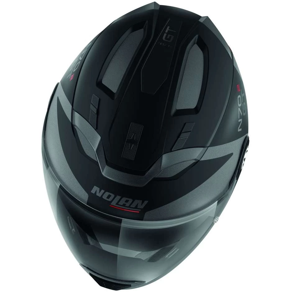 Nolan N70.2 Crossover Casque Moto GT GLARING N-Com 046 Lava Grey Opaco – Image 3