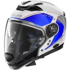 Nolan N70.2 Crossover Casque Moto GT LAKOTA N-Com 041 Blanc Métal Bleu