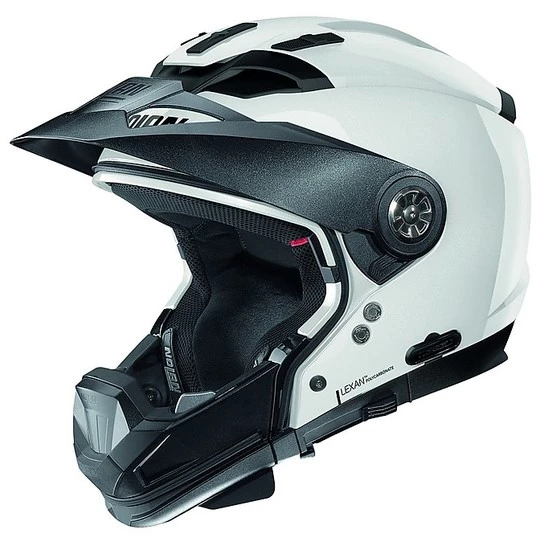 Nolan N70.2 GT Classic N-Com 005 Crossover ON-OFF Casque De Moto Blanc Brillant – Image 2
