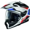 Nolan N70.2 X TORPEDO N-Com 045 Crossover Casque Moto Blanc Bleu Rouge Brillant