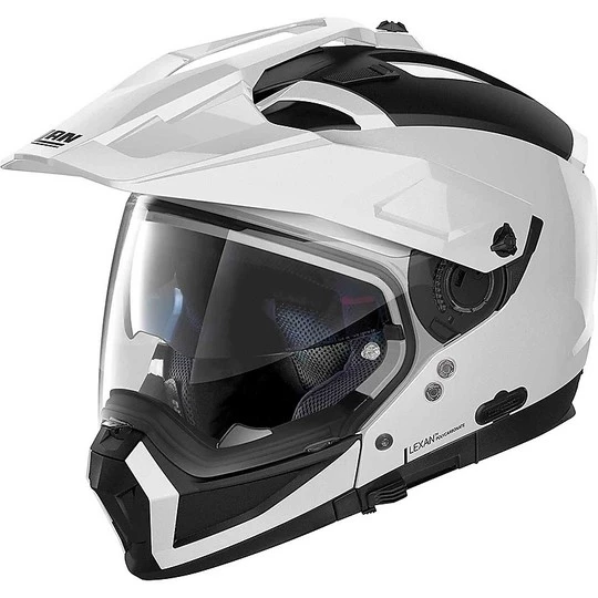 Nolan N70.2x Classic 005 N-Com Crossover ON-OFF Casque De Moto Blanc Brillant