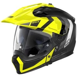 Nolan N70.2x On-Off CrossOver Casque De Moto DECURIO N-Com 030 Noir Mat Jaune